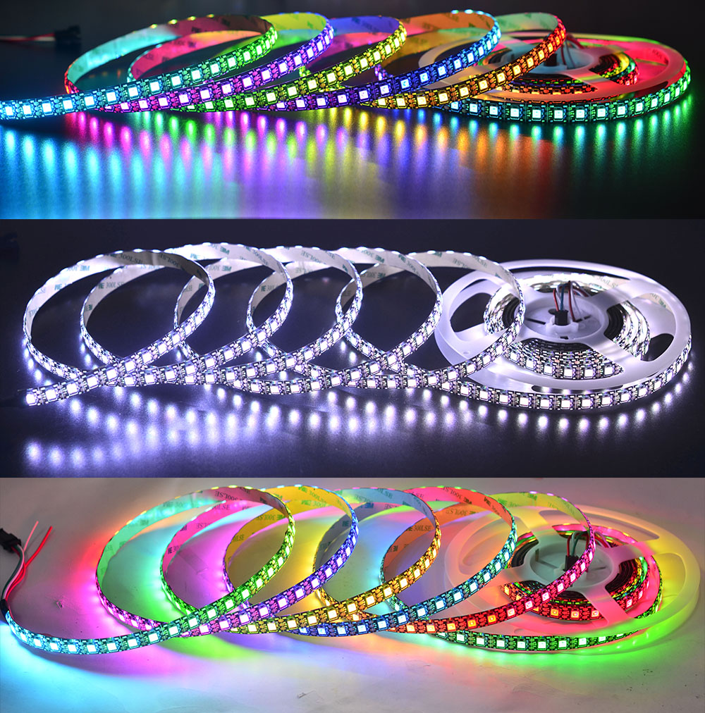 SK6812 (Upgraded WS2812B) RGB 96LEDS/M DC5V 10MM-Wide Digital Intelligent Addressable LED Strip Lights - 5m/16.4ft per roll SK6812 (Upgraded WS2812B) RGB 96LEDS/M DC5V 10MM-Wide Digital Intelligent Addressable LED Strip Lights - 5m/16.4ft per roll